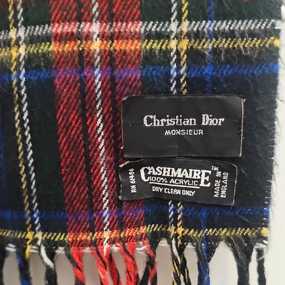 Dior, Unisex, Warm, Cozy, Luxury, Plaid Scarf, Winter, Casual, Classic, Women's